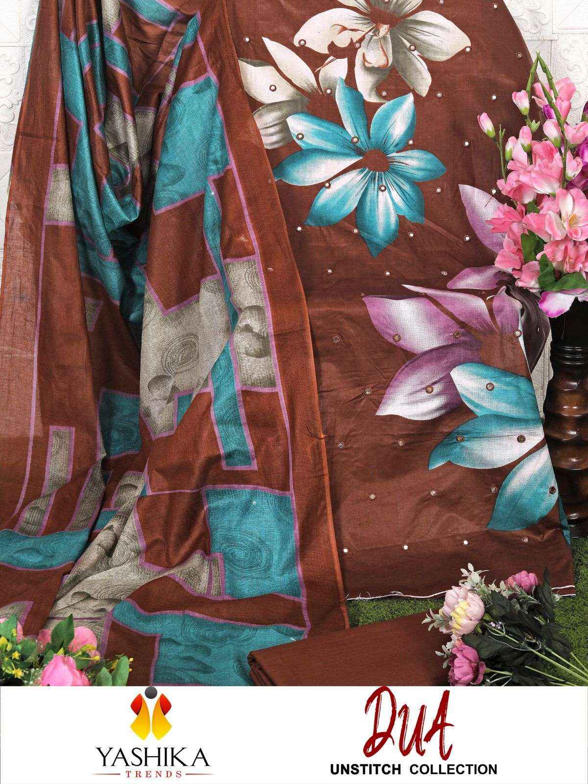 YASHIKA TRENDS DUA VOL 3 COTTON DIGITAL PRINTS DRESS MATERIAL ( 8 PCS CATALOGUE )
