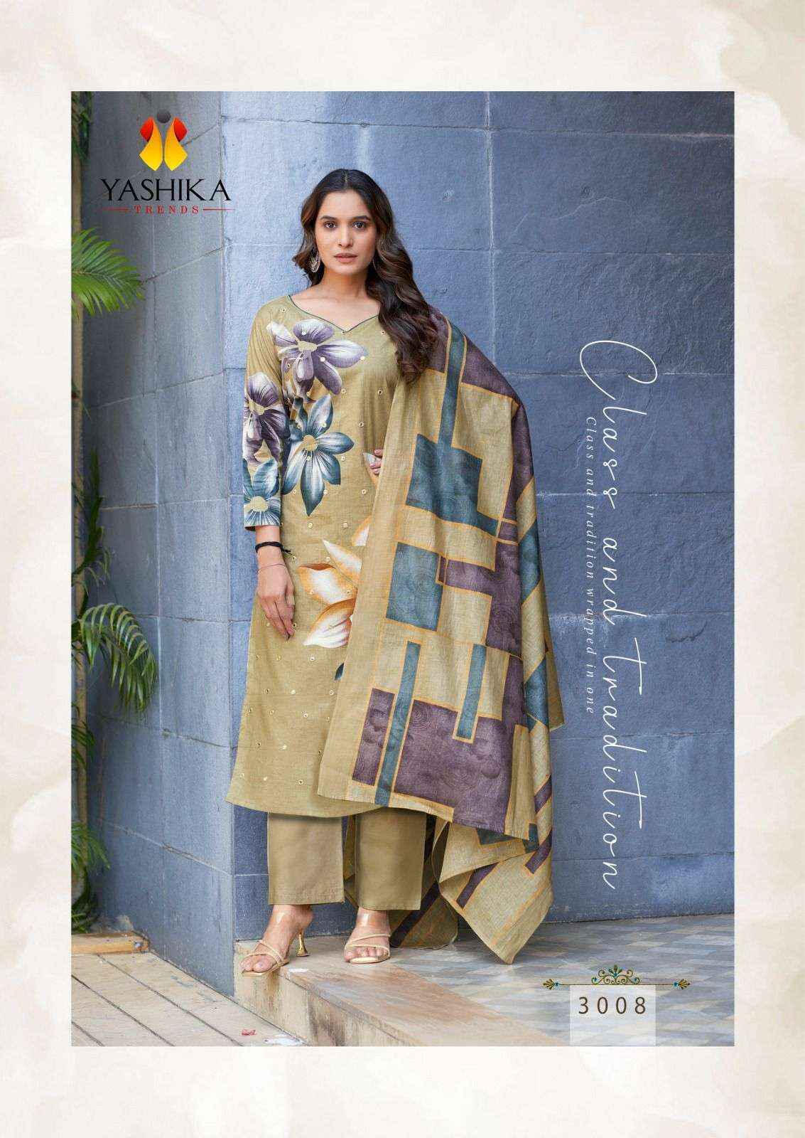 YASHIKA TRENDS DUA VOL 3 COTTON DIGITAL PRINTS DRESS MATERIAL ( 8 PCS CATALOGUE )