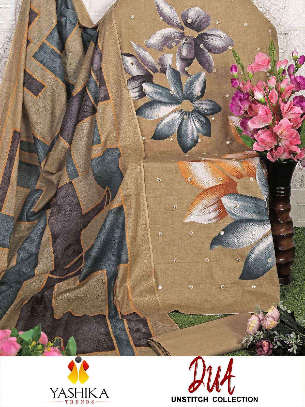 YASHIKA TRENDS DUA VOL 3 COTTON DIGITAL PRINTS DRESS MATERIAL ( 8 PCS CATALOGUE )