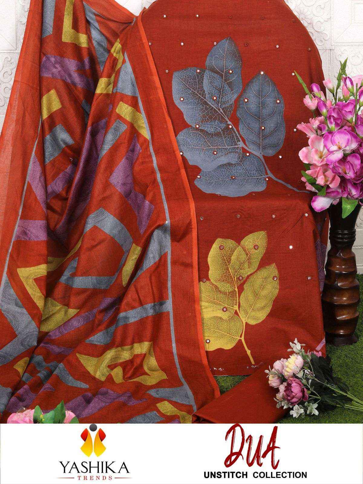 YASHIKA TRENDS DUA VOL 3 COTTON DIGITAL PRINTS DRESS MATERIAL ( 8 PCS CATALOGUE )