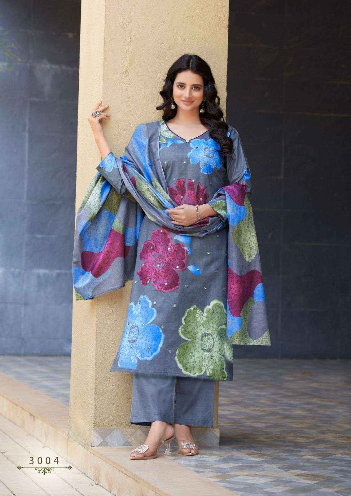 YASHIKA TRENDS DUA VOL 3 COTTON DIGITAL PRINTS DRESS MATERIAL ( 8 PCS CATALOGUE )