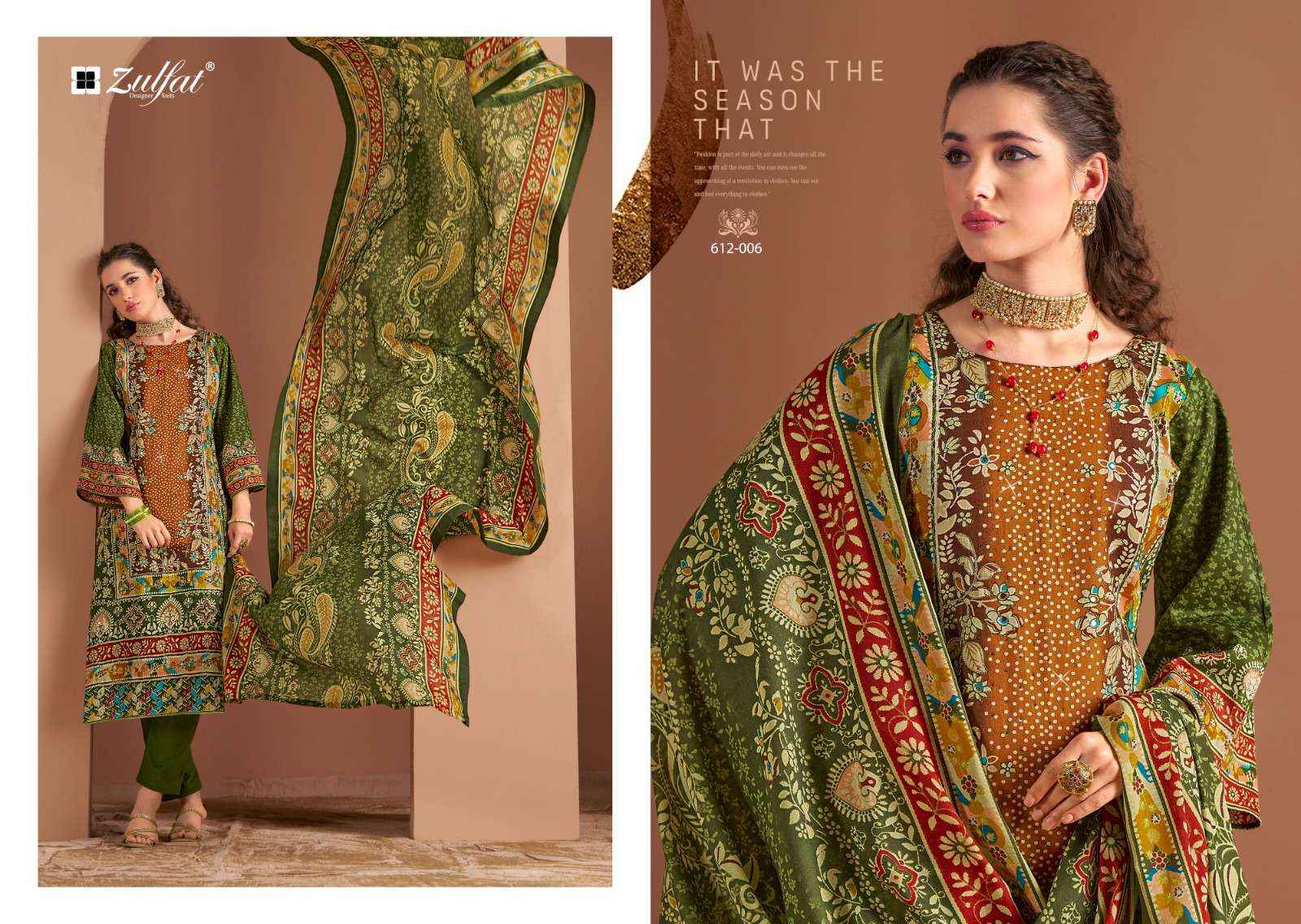 ZULFAT DESIGNER RAABTA VOL 3 JAM COTTON SALWAR KAMEEZ ( 6 PCS CATALOG )