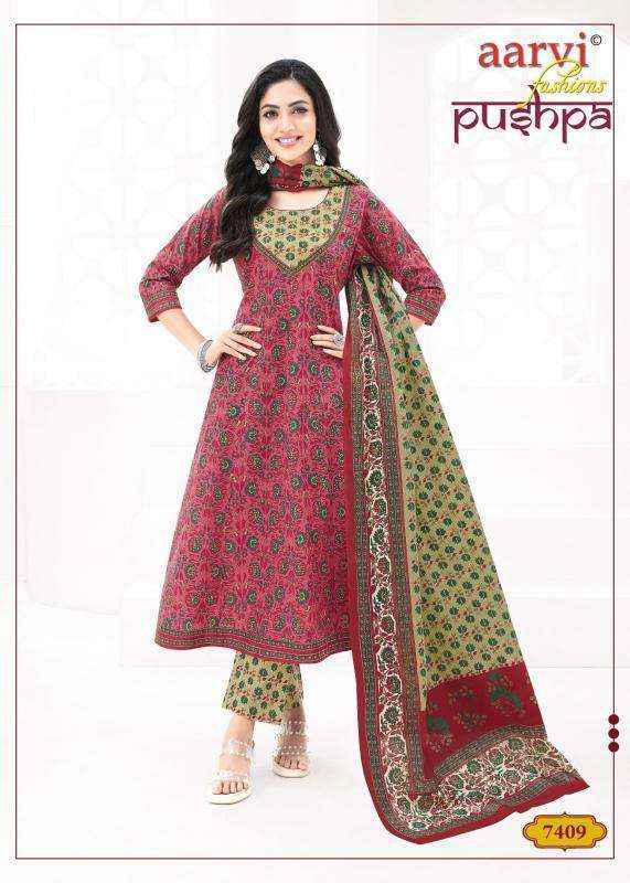 Aarvi Fashion Pushpa Vol 1 Anarkali Cotton Readymade Suits ( 8 Pcs Catalogue )
