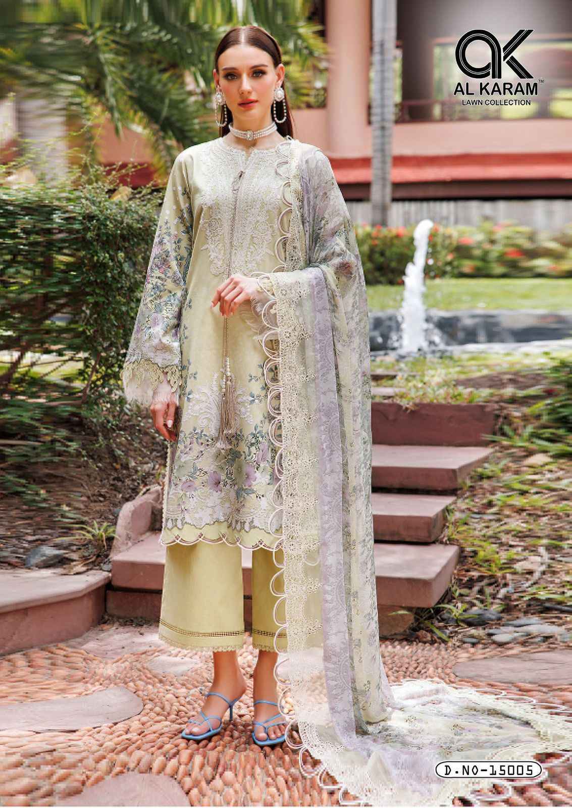 Al Karam Kesariya Vol 15 Wholesale Cambric Cotton Dress Material ( 6 pcs Catalogue )