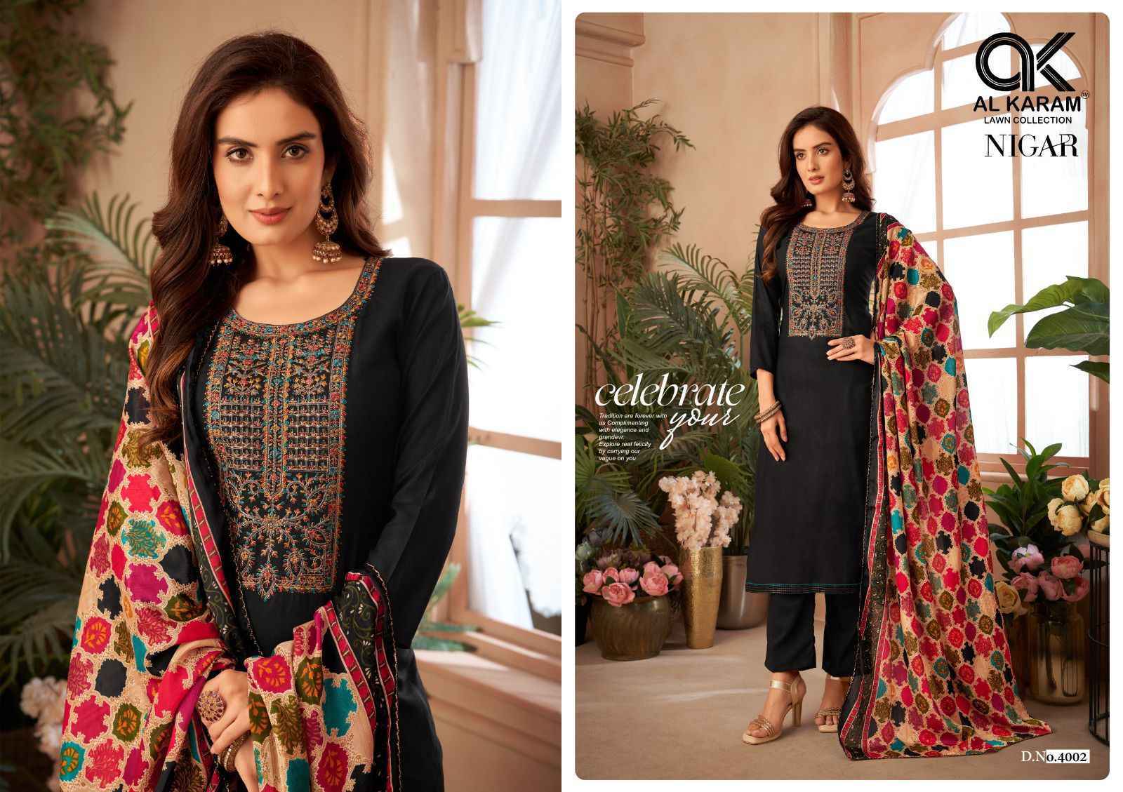 Al Karam Nigar Edition 4 Reyon Salwar Kameez Wholesale Price ( 6 Pcs Catalog )