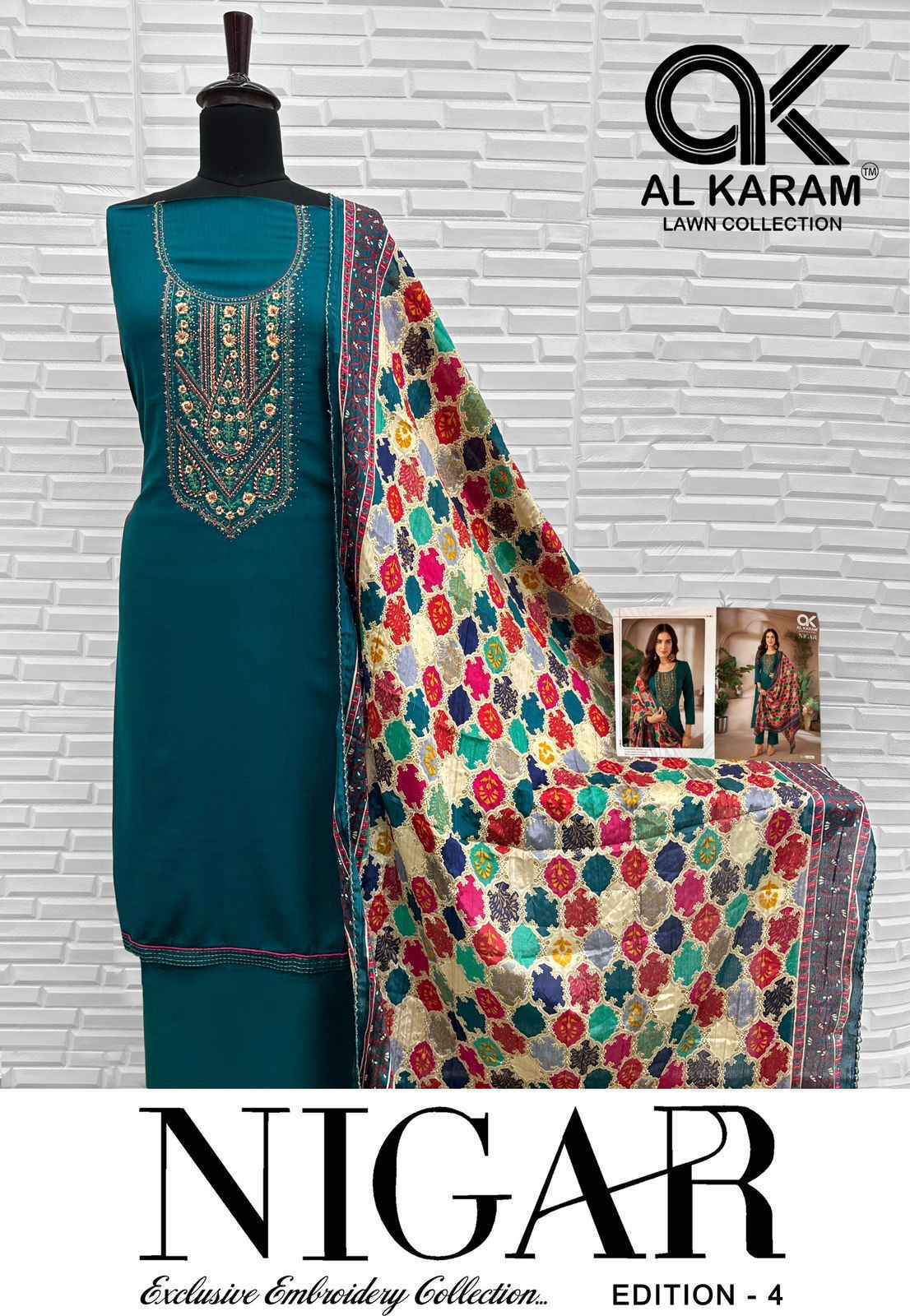 Al Karam Nigar Edition 4 Reyon Salwar Kameez Wholesale Price ( 6 Pcs Catalog )