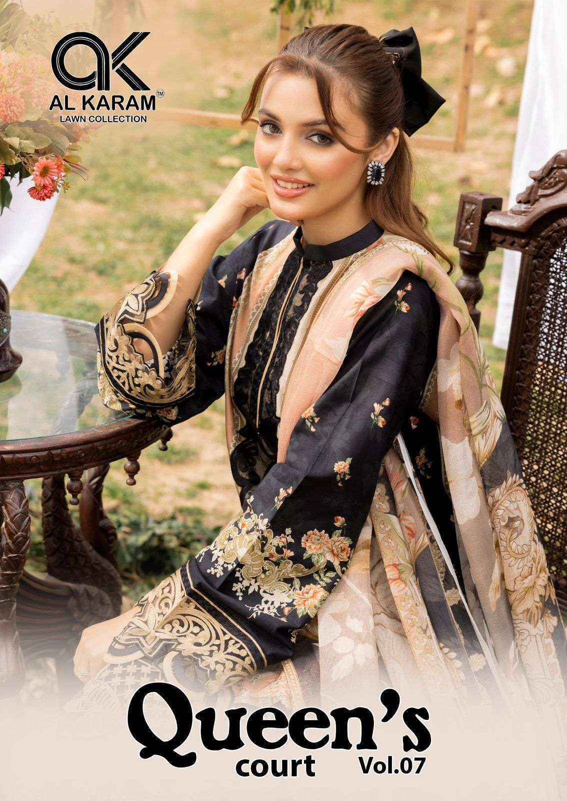 AL Karam Queens Court Vol 7 Cotton Salwar Kameez Wholesale Price ( 6 Pcs Catalog )