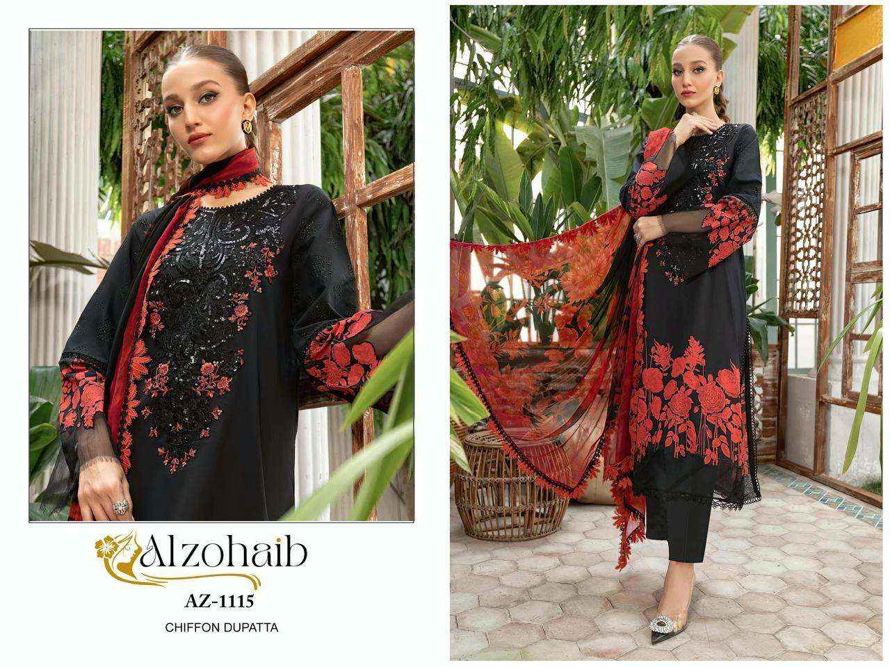 AL ZOHAIB D NO 1115 TO 1128 COTTON SALWAR KAMEEZ WHOLESALE PRICE ( 4 PCS CATALOG )