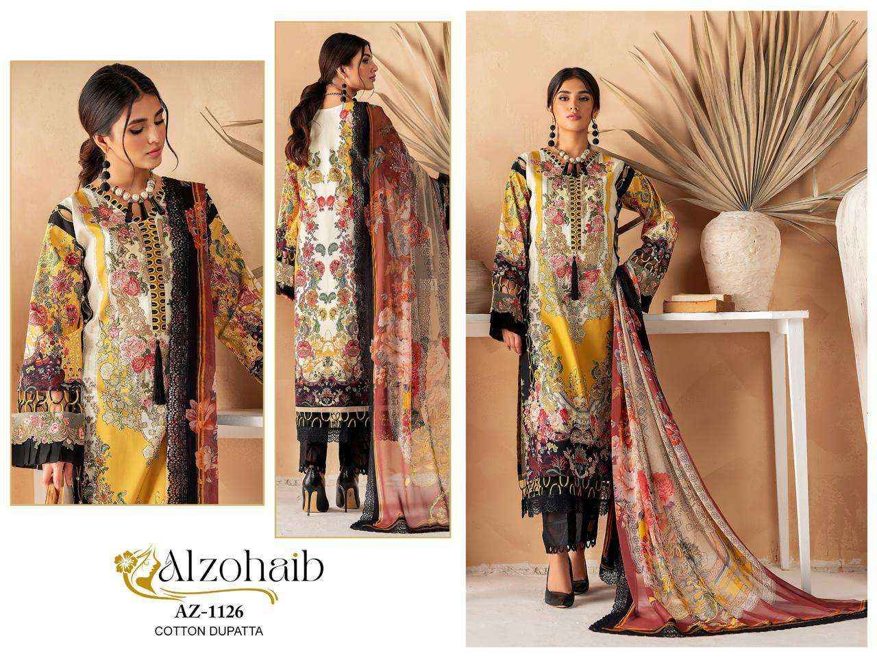 AL ZOHAIB D NO 1115 TO 1128 COTTON SALWAR KAMEEZ WHOLESALE PRICE ( 4 PCS CATALOG )