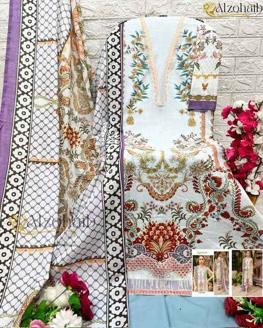 Al zohaib Queen Court Vol 2 Cotton Dress Material - Surat Wholesale Market ( 5 Pcs Catalog )