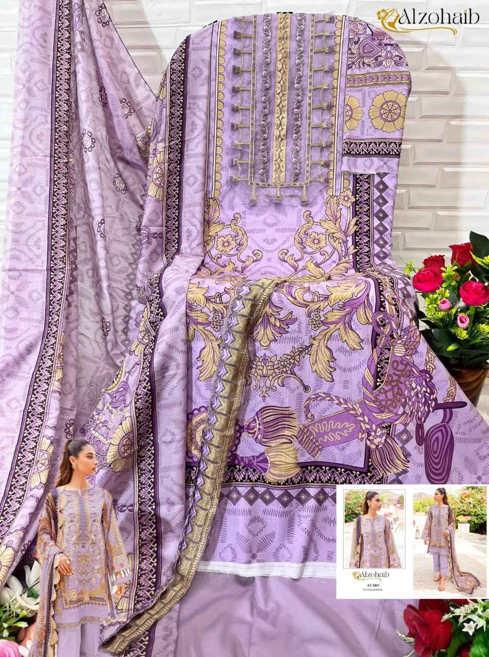 Al zohaib Queens Court Vol 3 Cotton Dress Material ( 5 pcs Catalogue )