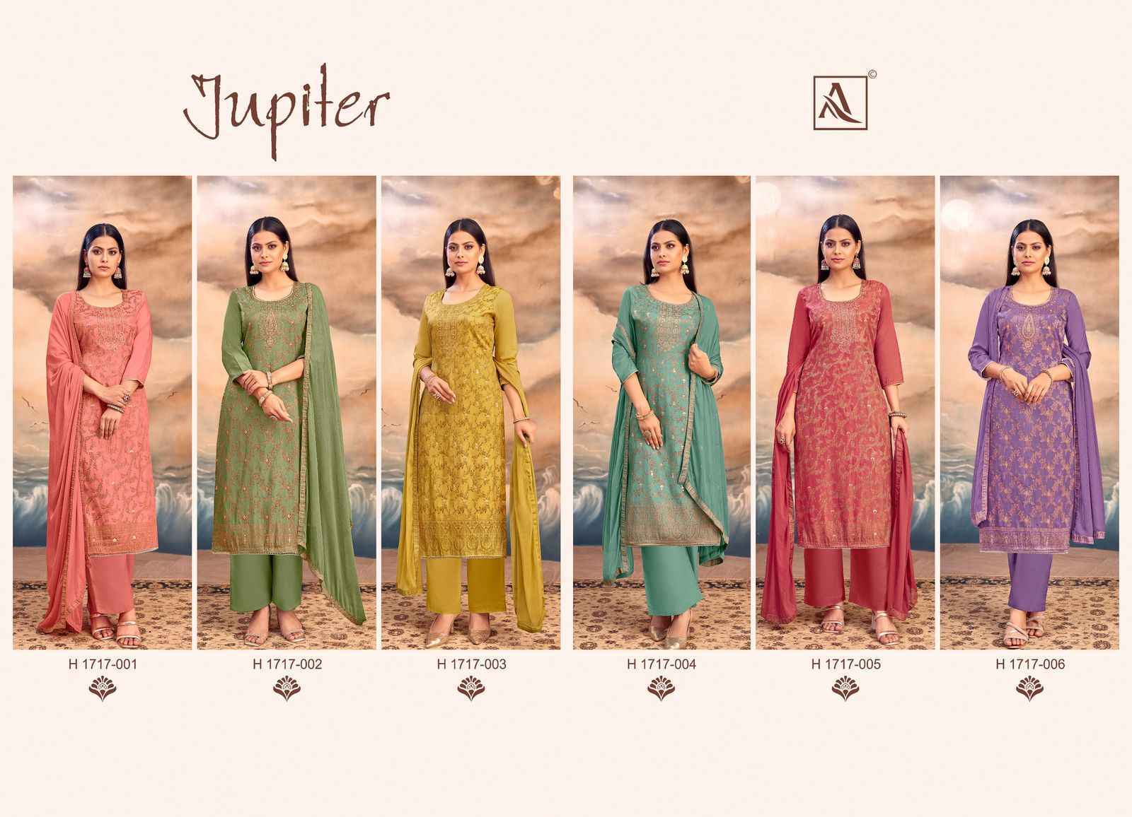 Alok Jupiter Musline Salwar Kameez Wholesale Price ( 6 Pcs Catalog )