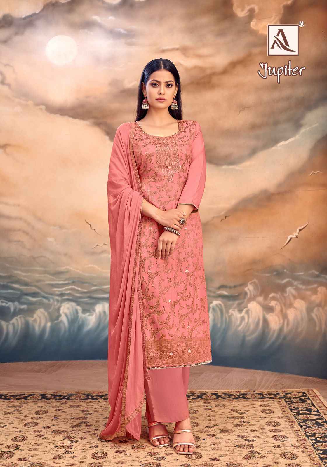 Alok Jupiter Musline Salwar Kameez Wholesale Price ( 6 Pcs Catalog )