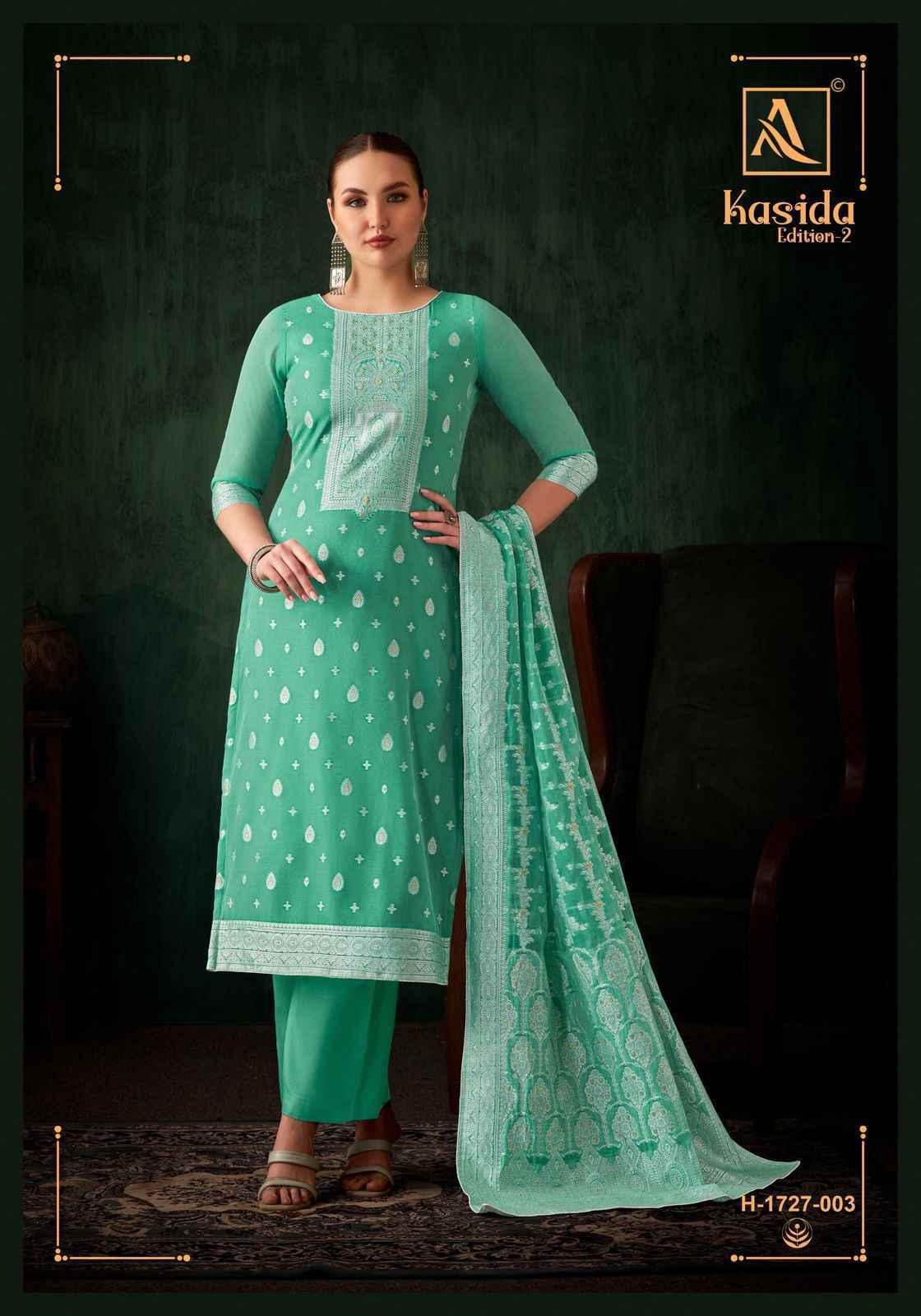 Alok Kasida Edition 2 Hand Weave Jacquard Salwar Kameez Wholesale Price ( 6 Pcs Catalog )