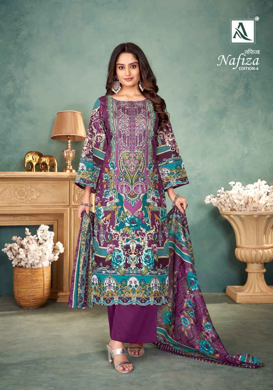 Alok Nafiza Editon 4 Cambric Cotton Salwar Kameez Wholesale Price ( 8 Pcs Catalog )