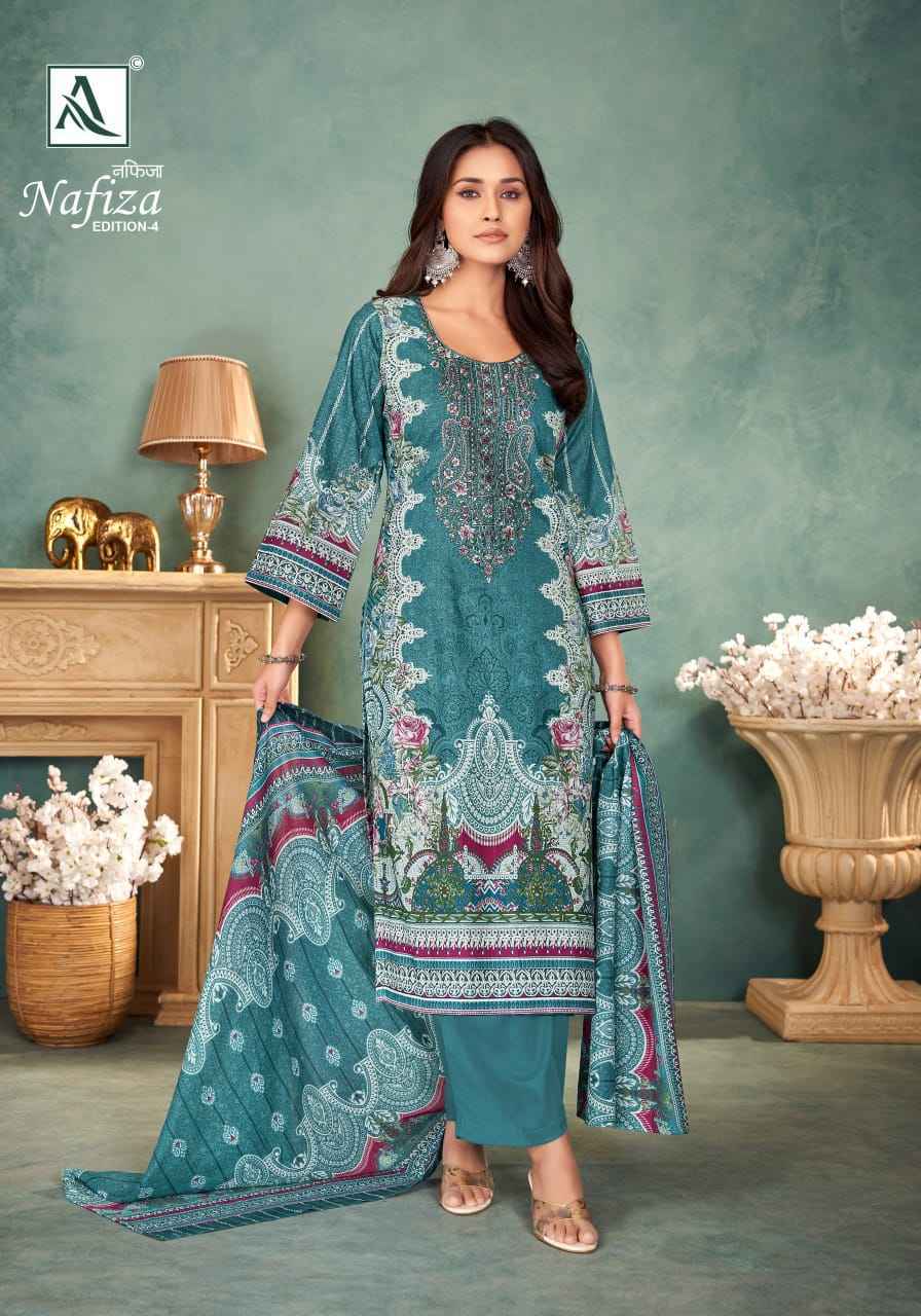 Alok Nafiza Editon 4 Cambric Cotton Salwar Kameez Wholesale Price ( 8 Pcs Catalog )