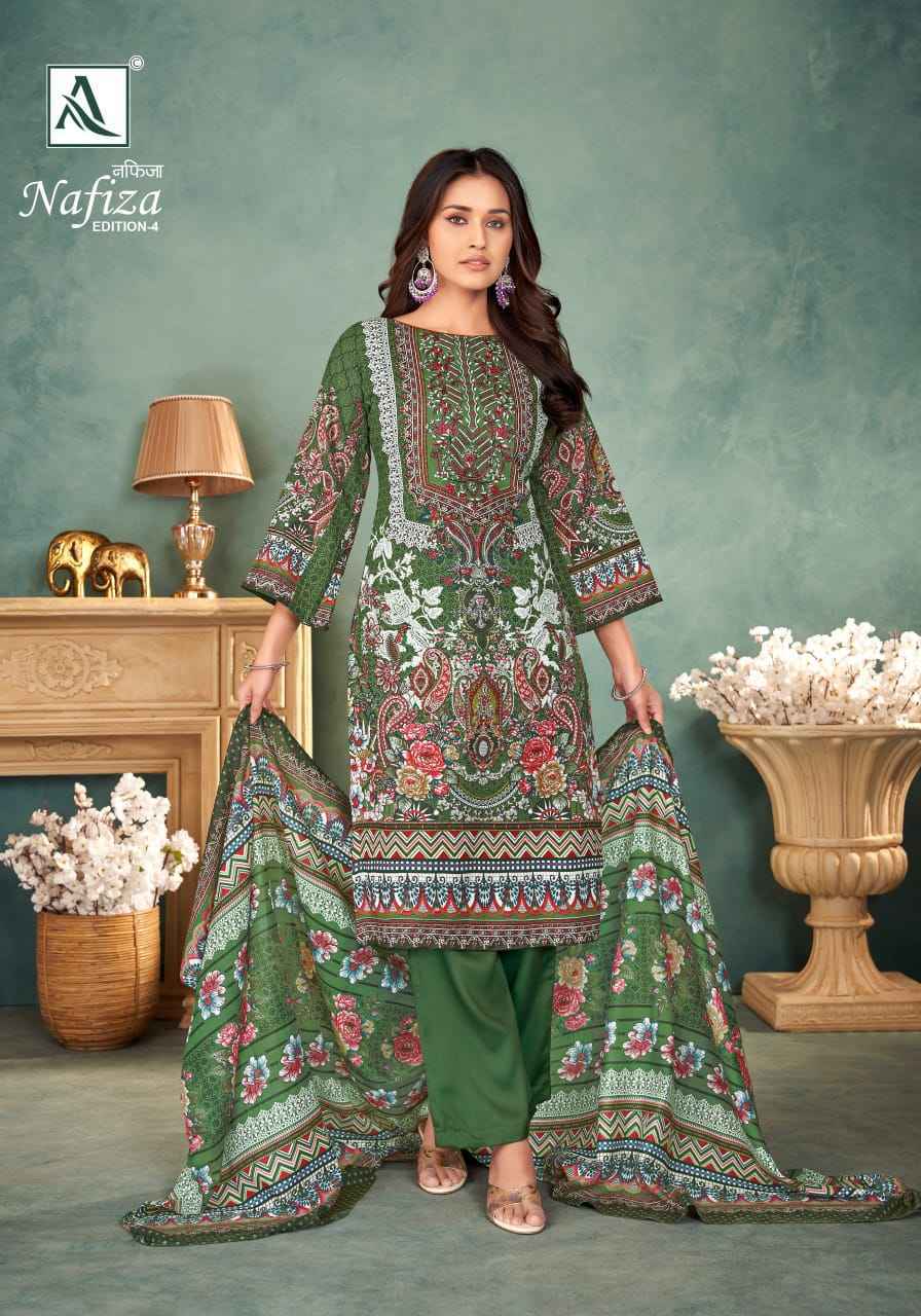 Alok Nafiza Editon 4 Cambric Cotton Salwar Kameez Wholesale Price ( 8 Pcs Catalog )