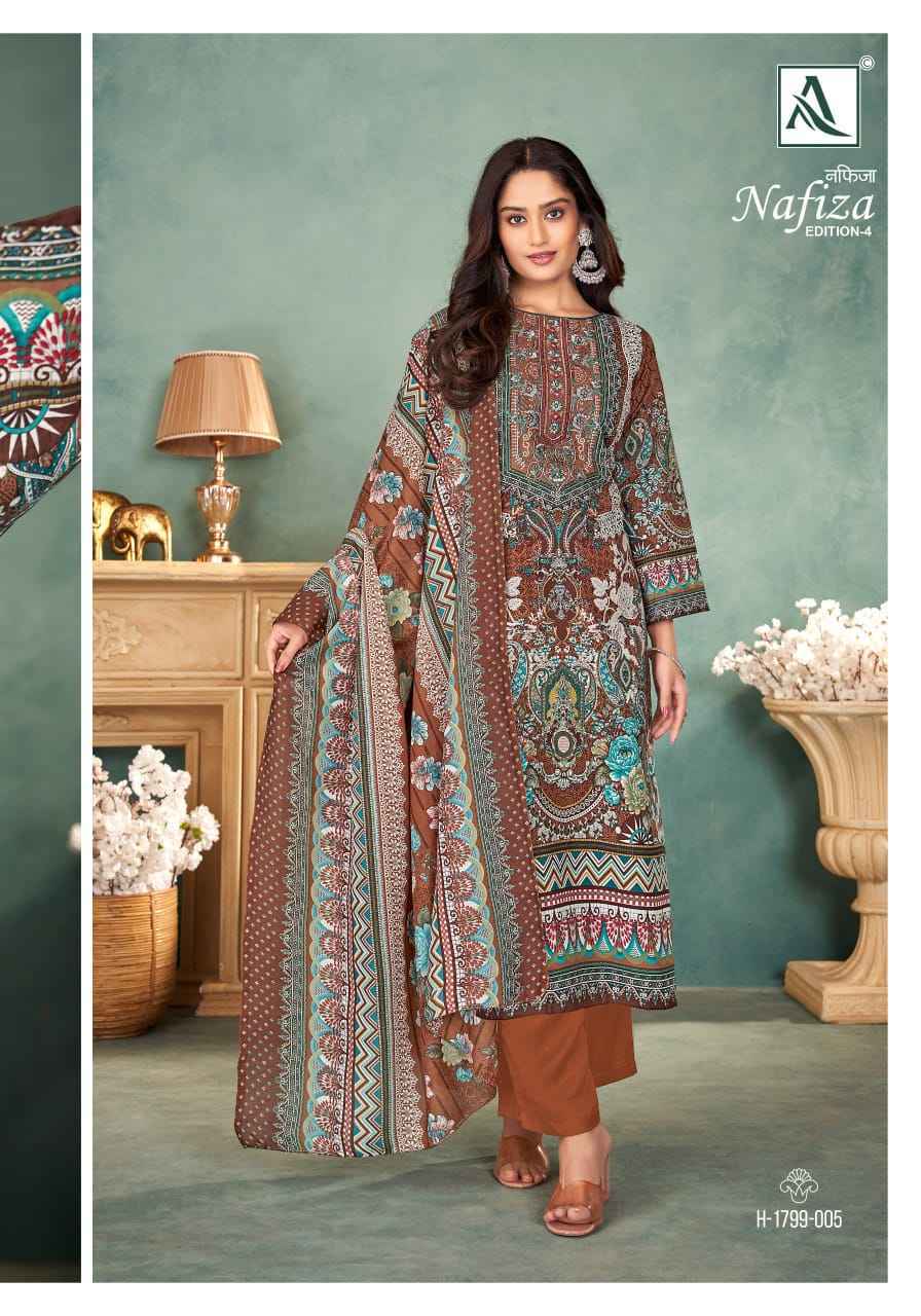 Alok Nafiza Editon 4 Cambric Cotton Salwar Kameez Wholesale Price ( 8 Pcs Catalog )