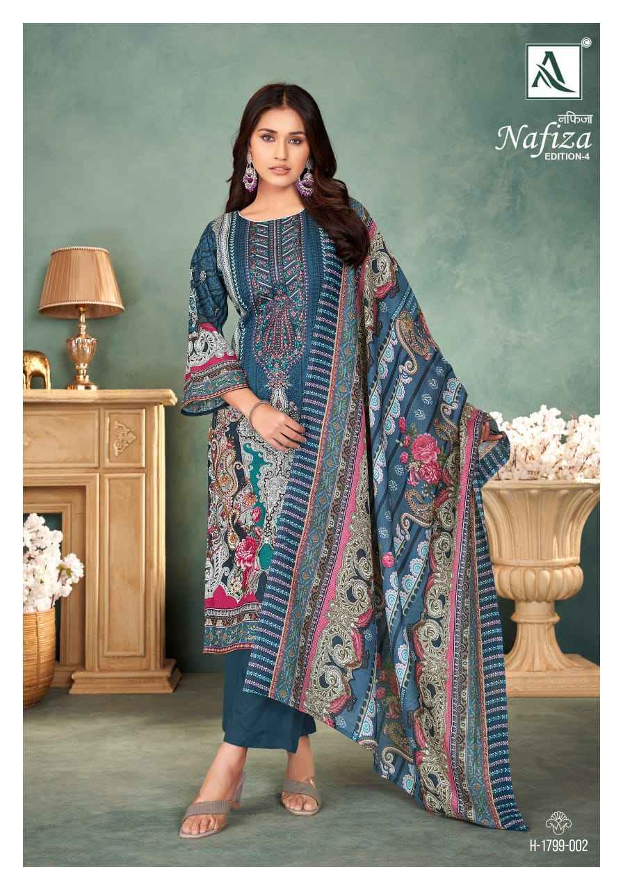 Alok Nafiza Editon 4 Cambric Cotton Salwar Kameez Wholesale Price ( 8 Pcs Catalog )