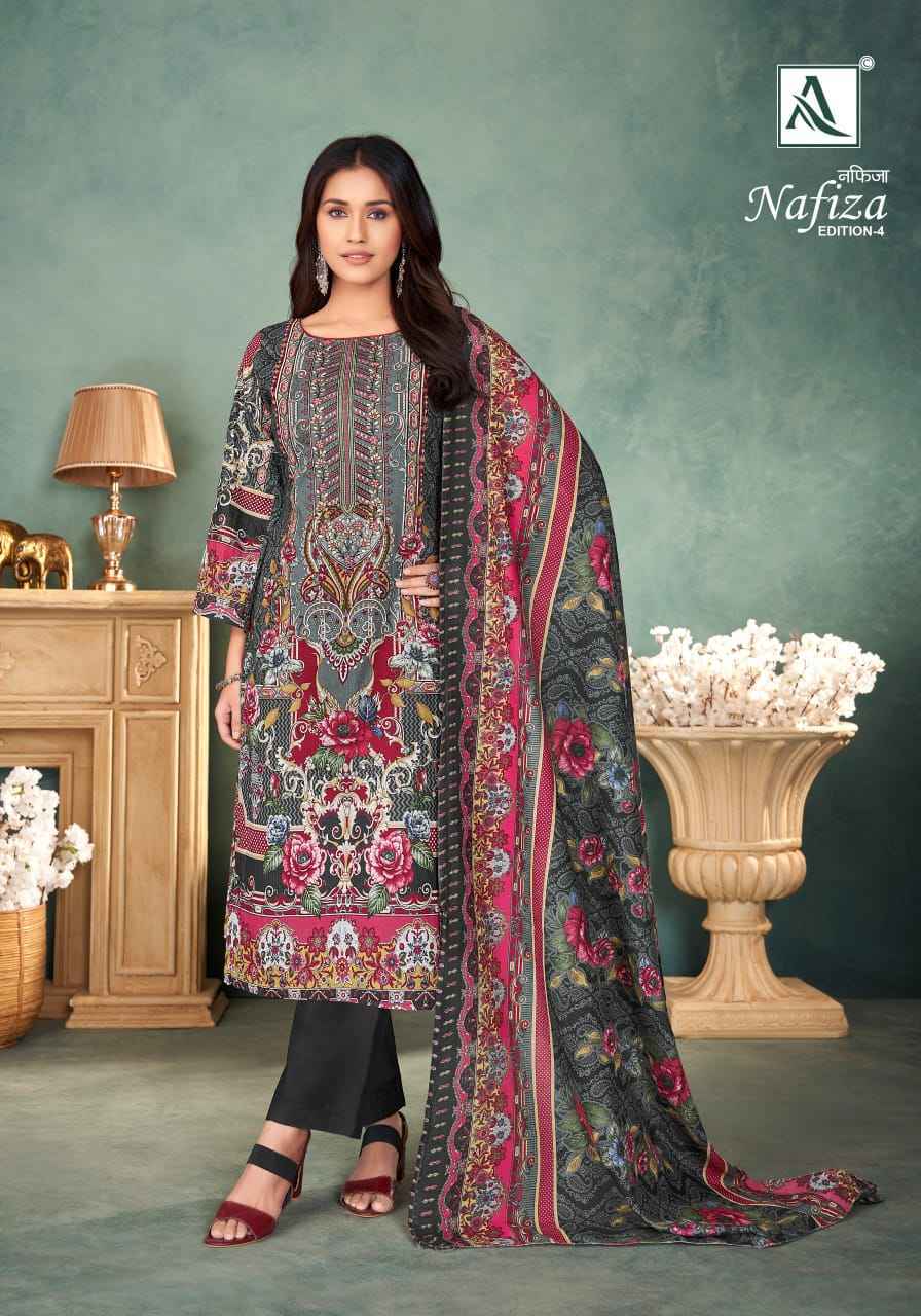 Alok Nafiza Editon 4 Cambric Cotton Salwar Kameez Wholesale Price ( 8 Pcs Catalog )