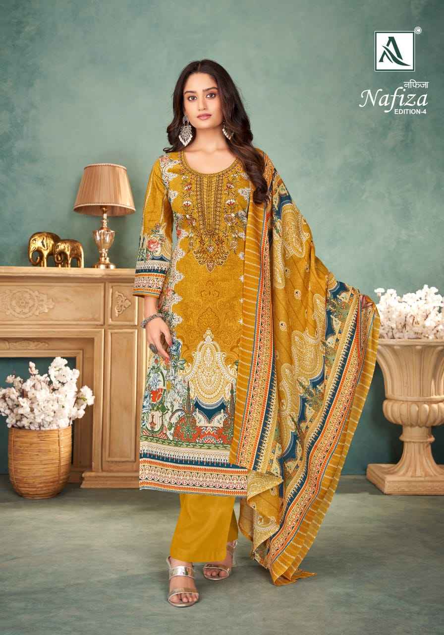 Alok Nafiza Editon 4 Cambric Cotton Salwar Kameez Wholesale Price ( 8 Pcs Catalog )