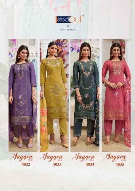 Anju Fabrics Sayara Vol 2 Shimmer Kurti Set Wholesale Price ( 5 Pcs Catalog )