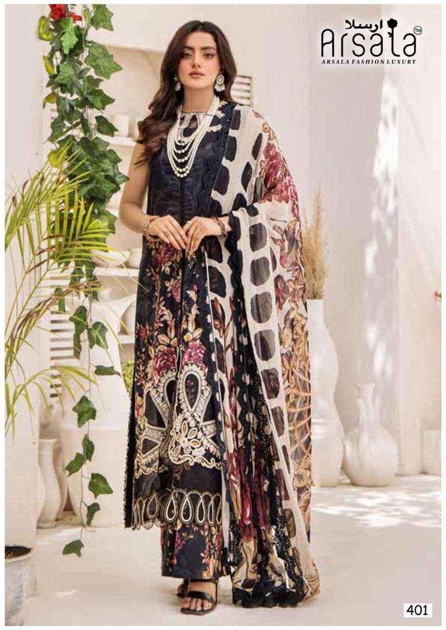 ARSALA FASHION AMIRA VOL 4 LAWN COTTON PAKISTANI SUITS ( 6 PCS CATALOGUE )
