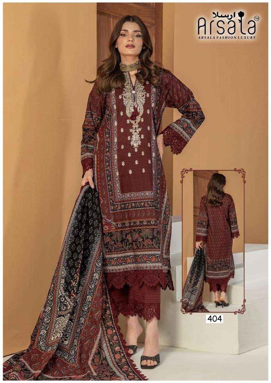 ARSALA FASHION AMIRA VOL 4 LAWN COTTON PAKISTANI SUITS ( 6 PCS CATALOGUE )