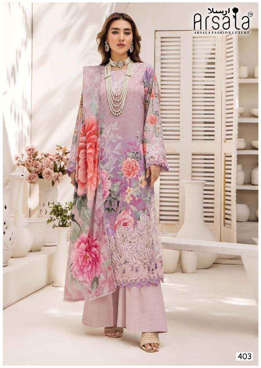 ARSALA FASHION AMIRA VOL 4 LAWN COTTON PAKISTANI SUITS ( 6 PCS CATALOGUE )
