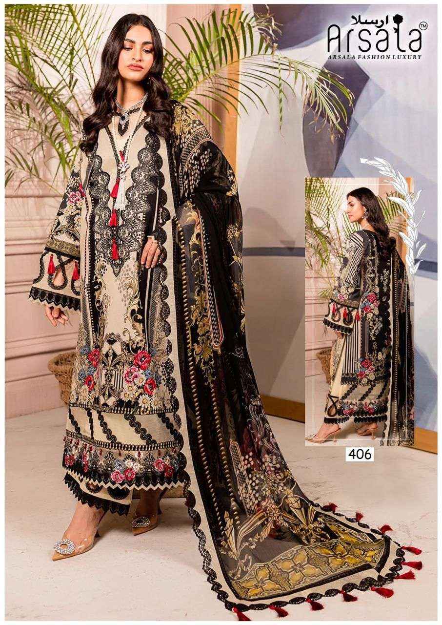 ARSALA FASHION AMIRA VOL 4 LAWN COTTON PAKISTANI SUITS ( 6 PCS CATALOGUE )