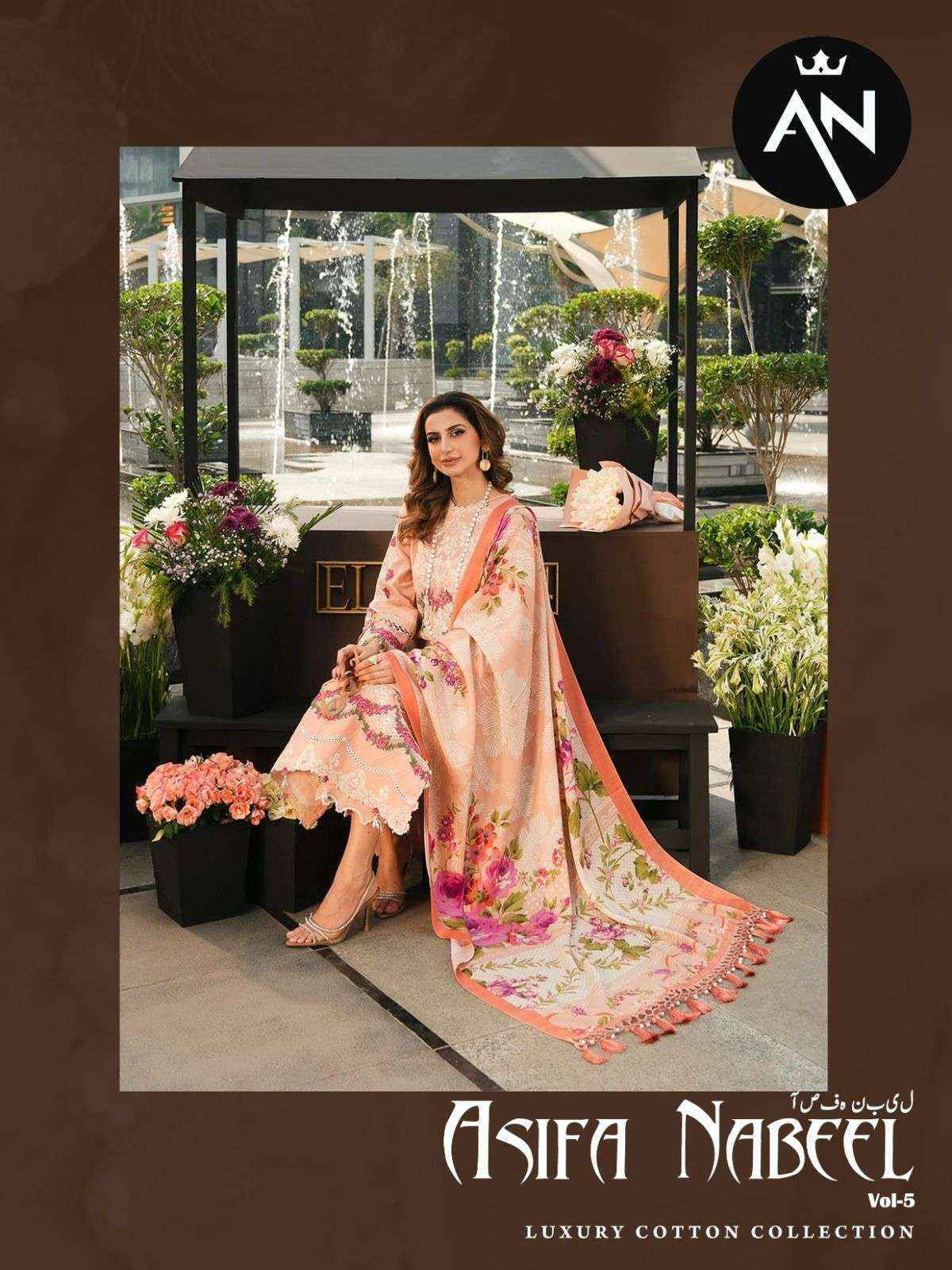 Asifa Nabeel Vol 5 Pakistani Salwar Kameez Wholesale Price ( 6 pcs Catalogue )