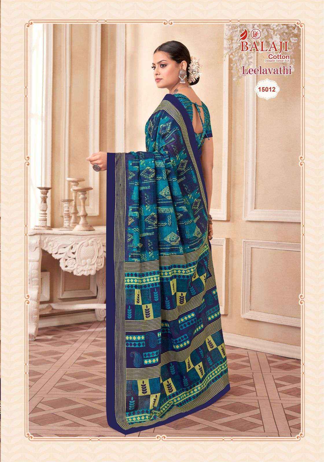 BALAJI COTTON LEELAVATHI VOL 15 PURE COTTON SAREE ( 20 PCS CATALOG )