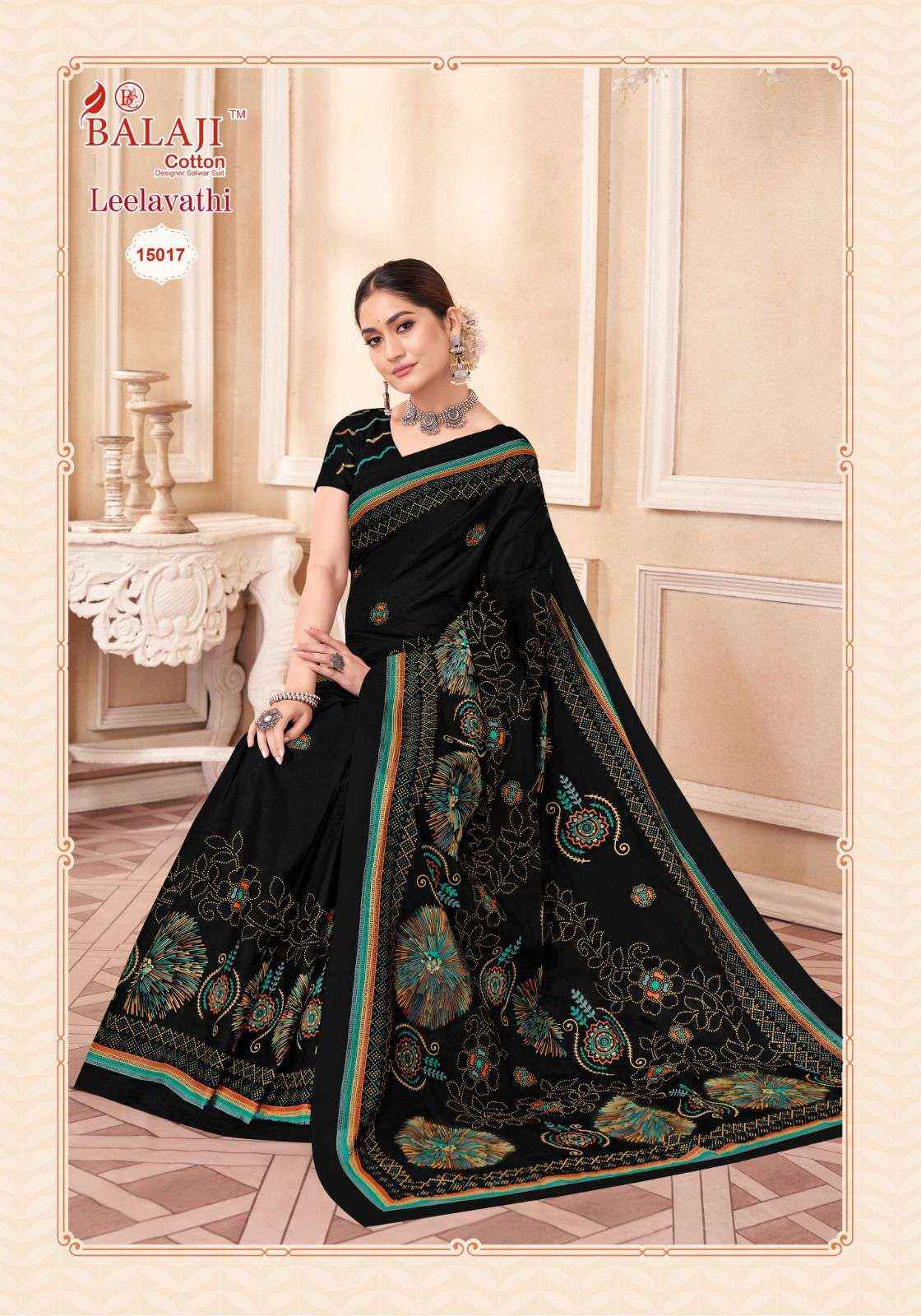 BALAJI COTTON LEELAVATHI VOL 15 PURE COTTON SAREE ( 20 PCS CATALOG )