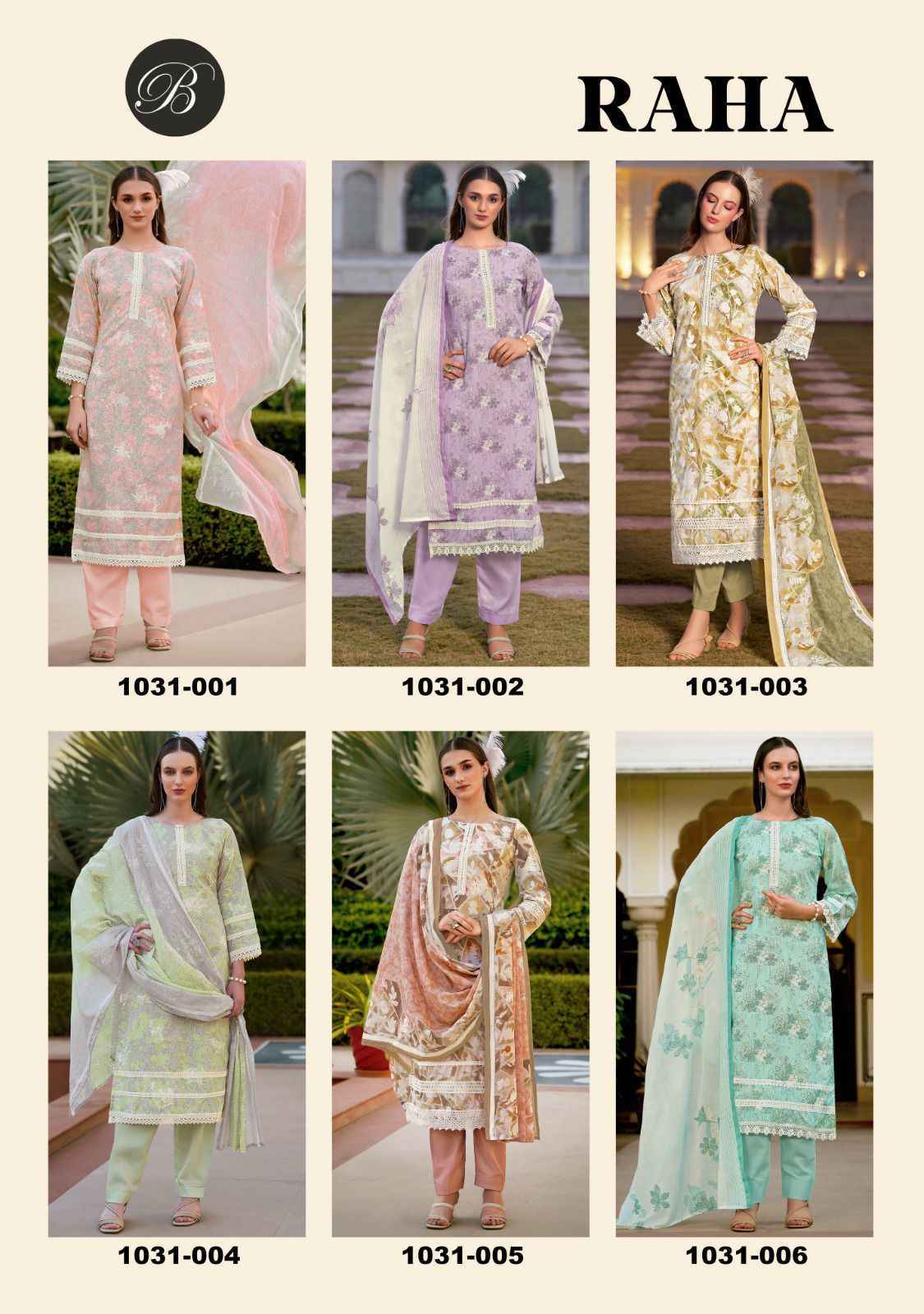 Belliza Designer Raha Wholesale Suits Catalog With Price ( 6 pcs Catalogue )