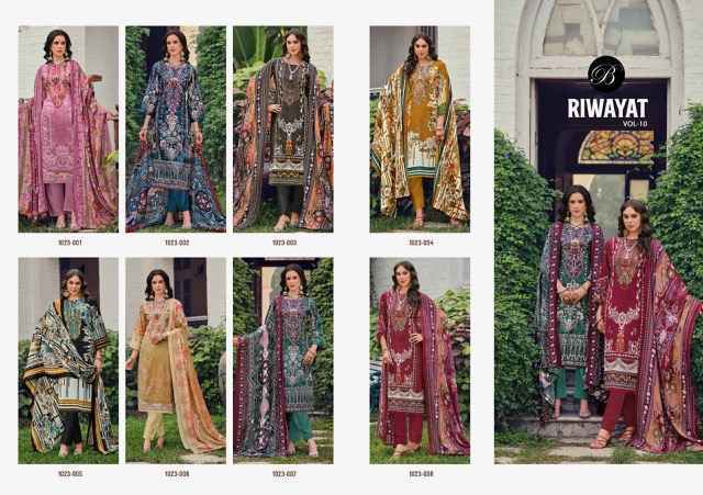 Belliza Designer Riwayat Vol 10 Suits Lowest Catalog Wholesale Price ( 8 pcs Catalogue )