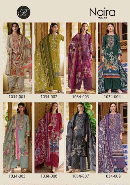 Belliza Naira Vol 92 Cotton Salwar Kameez Wholesale Price ( 8 Pcs Catalog )