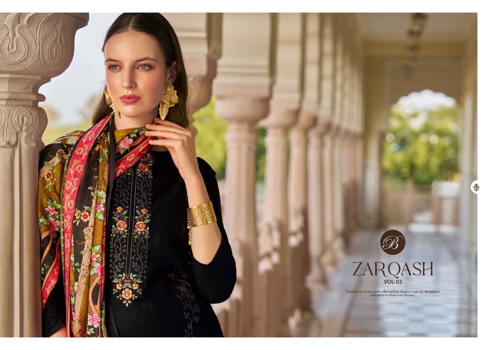 Belliza Zarqash Vol 3 Jam Salwar Kameez Wholesale Price ( 8 Pcs Catalog )