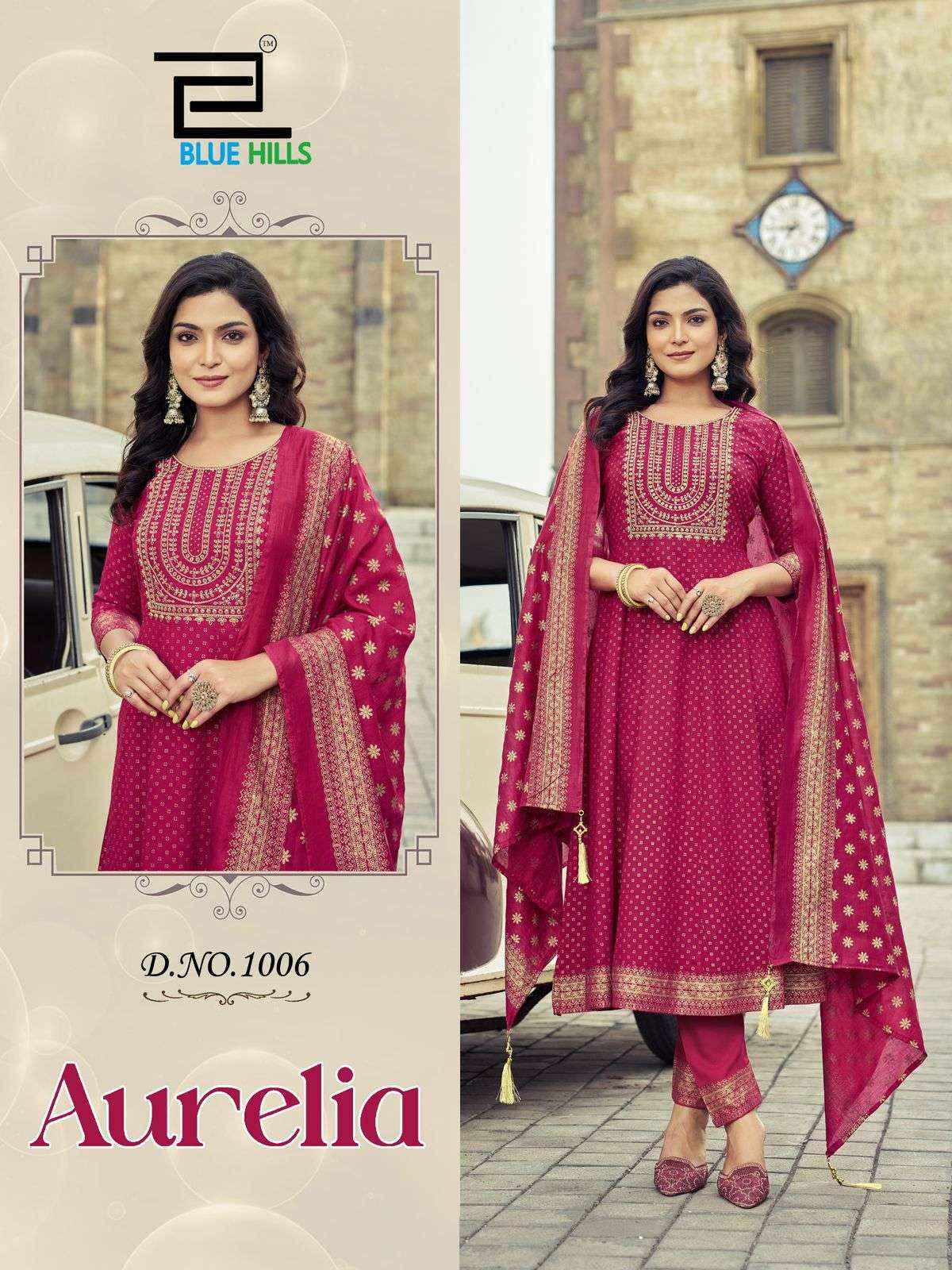 BLUE HILLS AURELIA RAYON ANARKALI KURTI ( 6 PCS CATALOG )