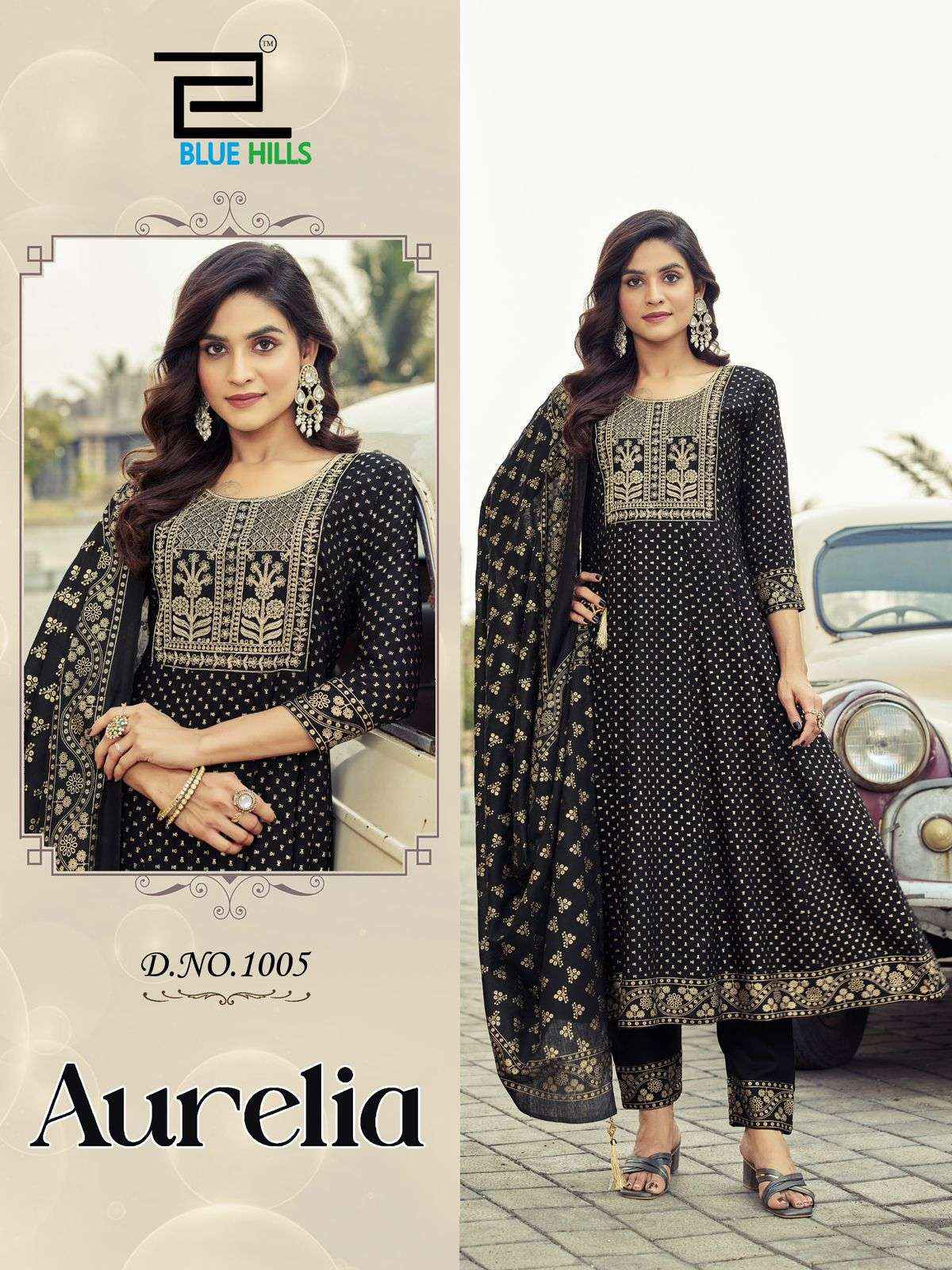 BLUE HILLS AURELIA RAYON ANARKALI KURTI ( 6 PCS CATALOG )