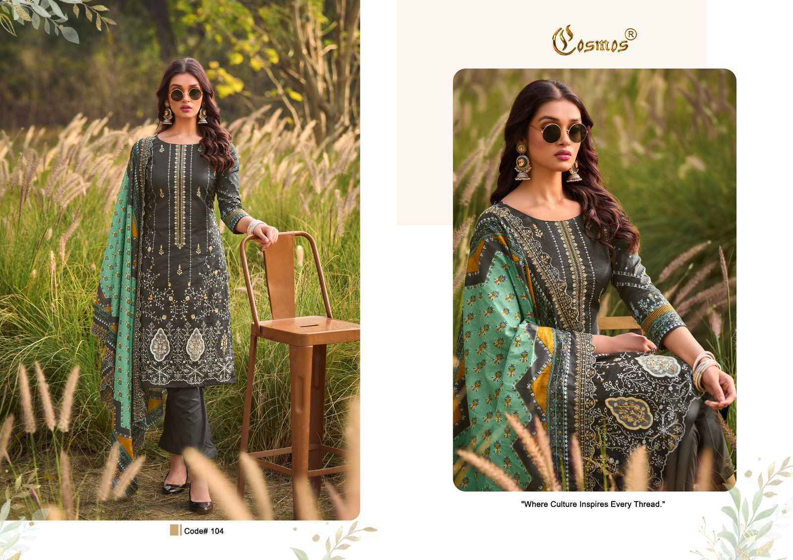 Cosmos Bin Saeed Premium Vol 1 Cotton Salwar Kameez Wholesale Price ( 6 Pcs Catalog )