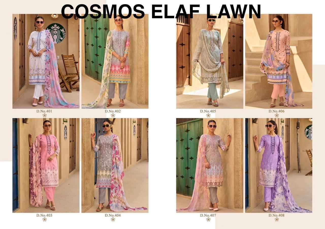 Cosmos Elaf Lawn Pakistani Suits Online Shopping ( 8 pcs Catalogue )