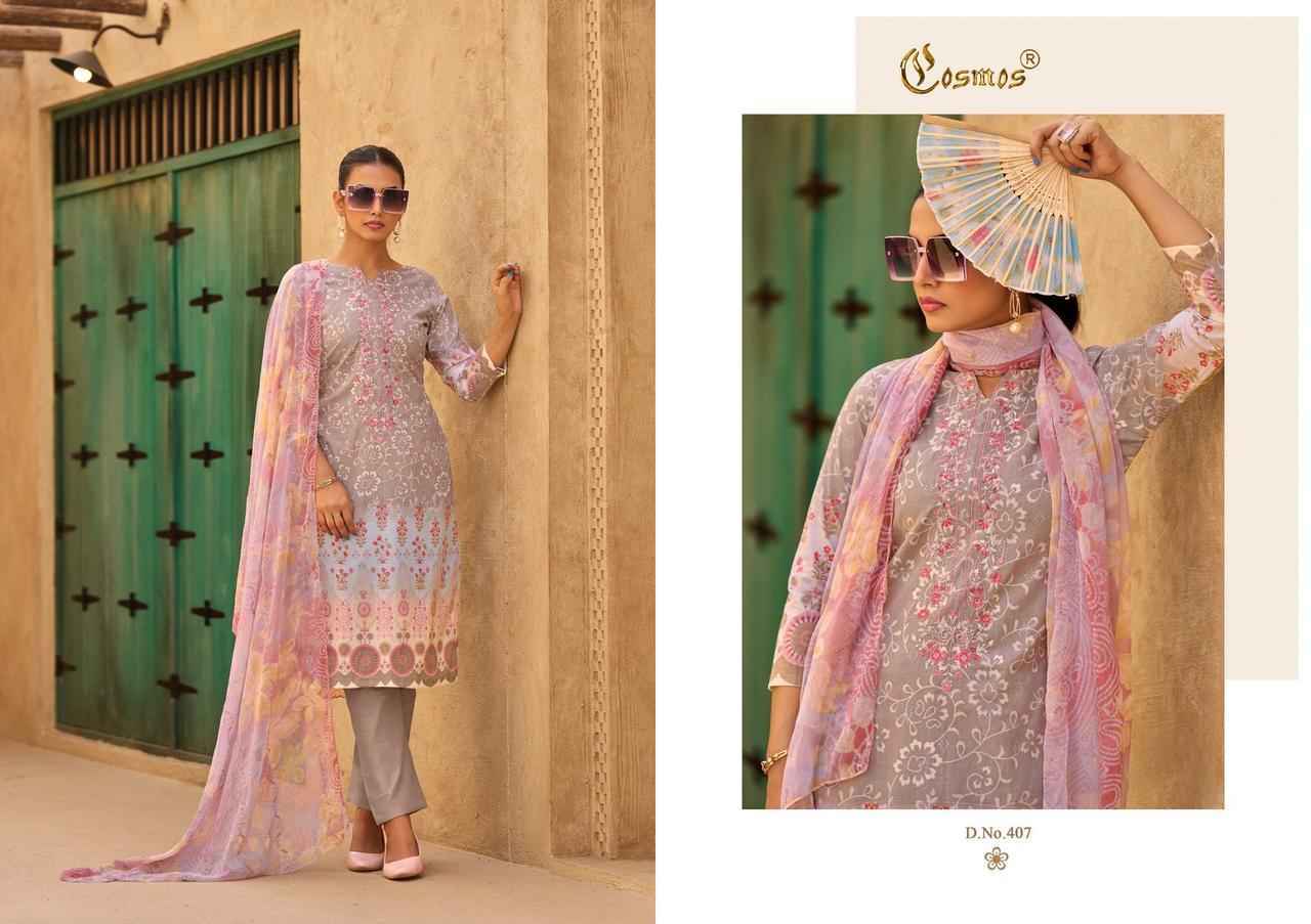 Cosmos Elaf Lawn Pakistani Suits Online Shopping ( 8 pcs Catalogue )