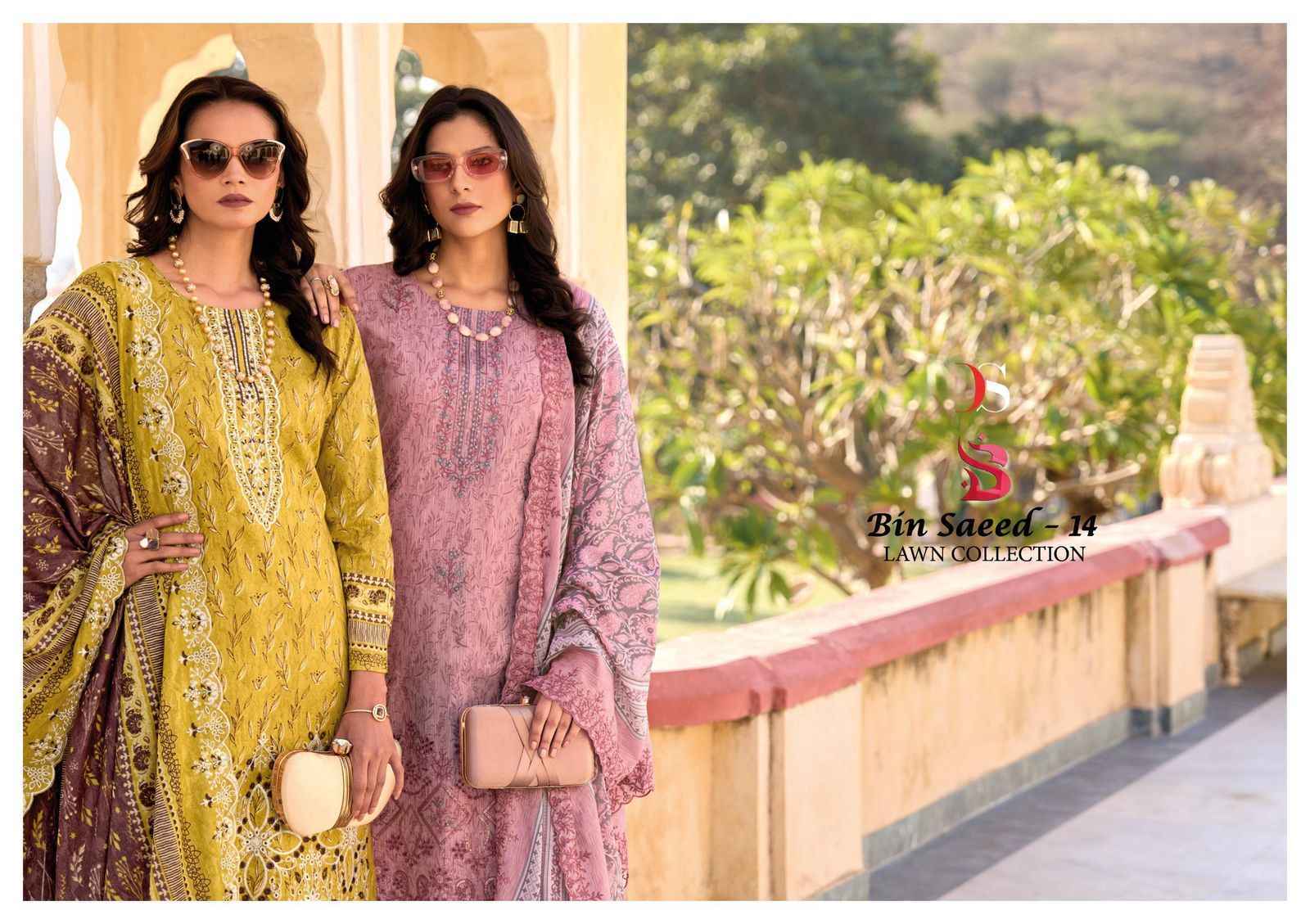 Deepsy Bin Saeed Vol 14 Cotton Salwar Kameez Wholesale Price ( 6 Pcs Catalog )