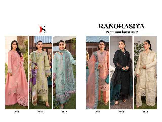 Deepsy Rangrasiya Premium Lawn 24 2 Cotton Salwar Kameez Wholesale Price ( 6 Pcs Catalog )