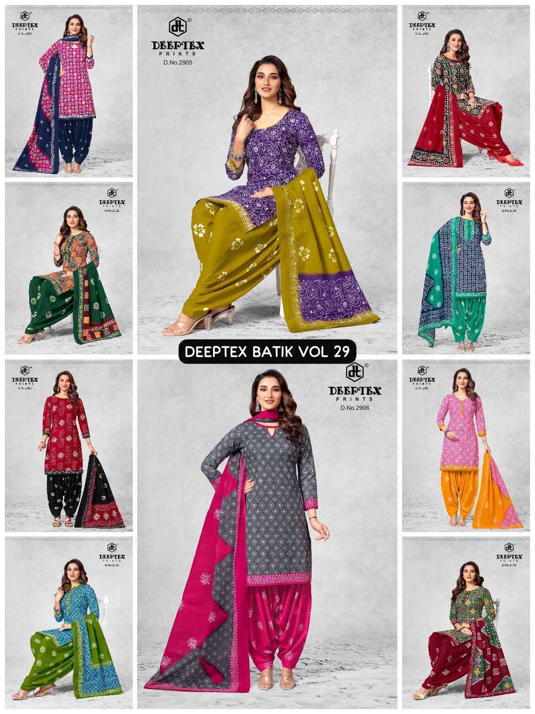 Deeptex Batik Plus Vol 29 Cotton Salwar Kameez Wholesale Price ( 10 Pcs Catalog )