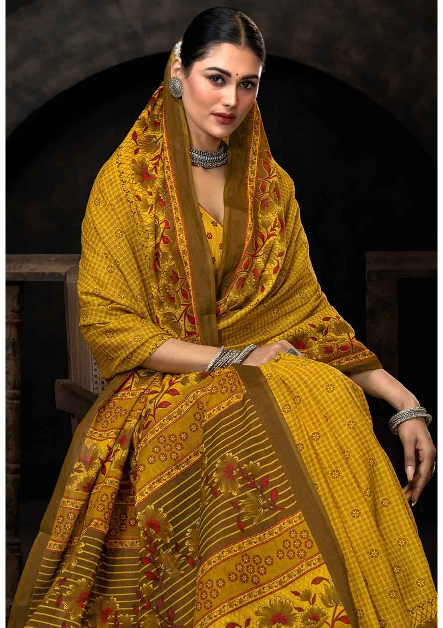 Deeptex Prints Prime Time Vol 15 Wholesale Pure Cotton Printed Sarees ( 10 Pcs Catalogue )
