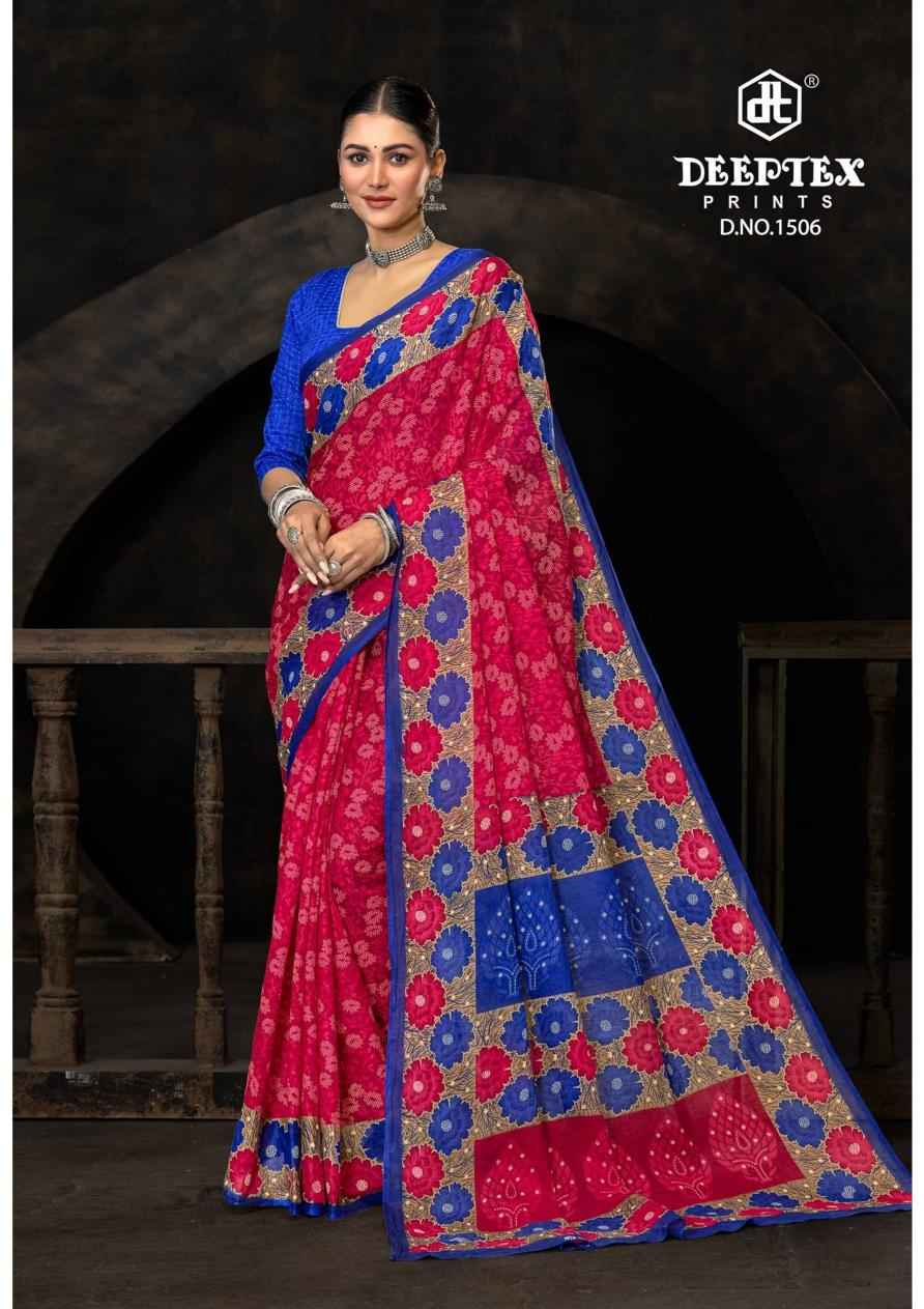 Deeptex Prints Prime Time Vol 15 Wholesale Pure Cotton Printed Sarees ( 10 Pcs Catalogue )