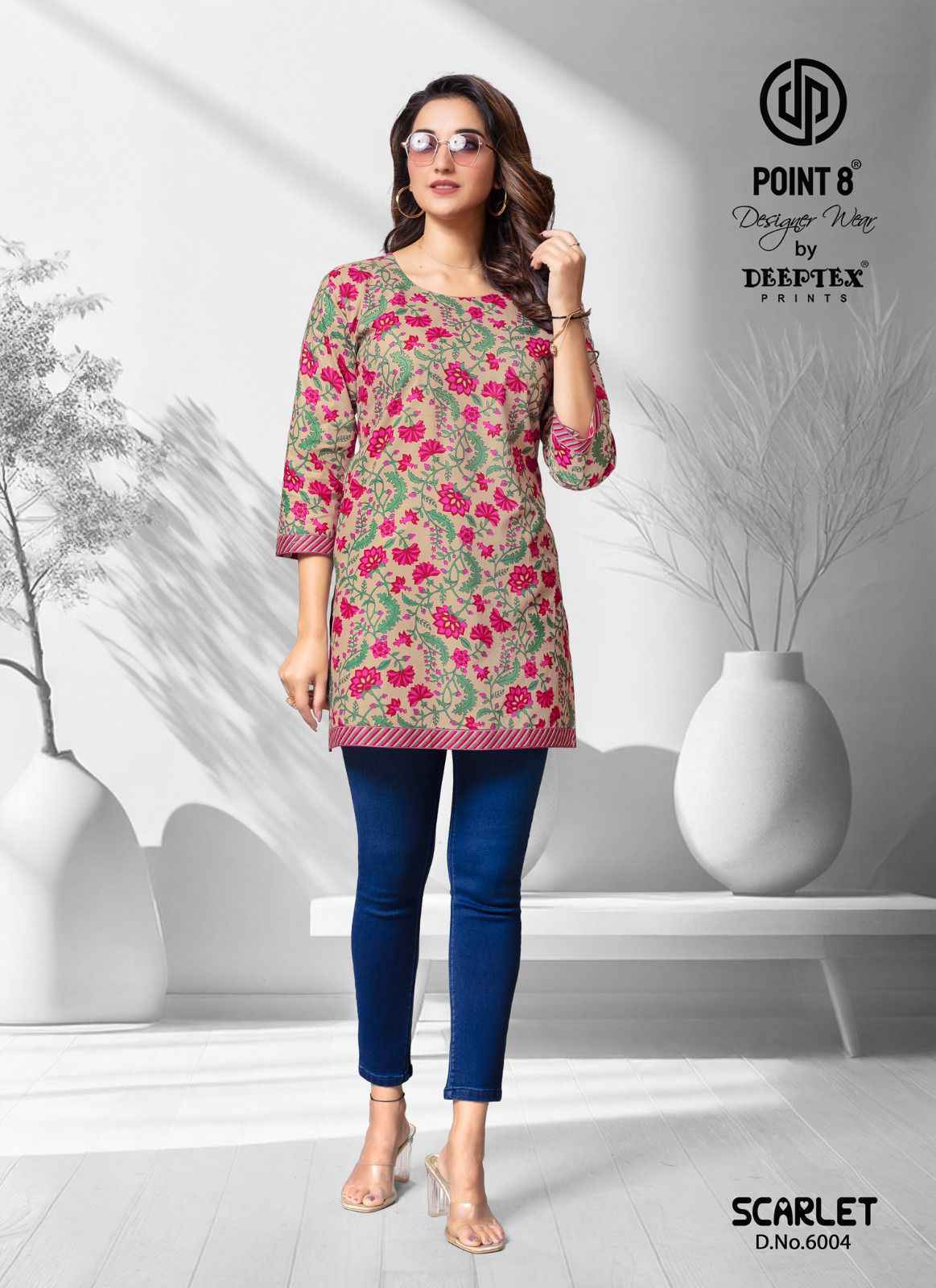 Deeptex Scarlet Vol 6 Short Cotton Tops  Wholesale Price ( 10 Pcs Catalog )