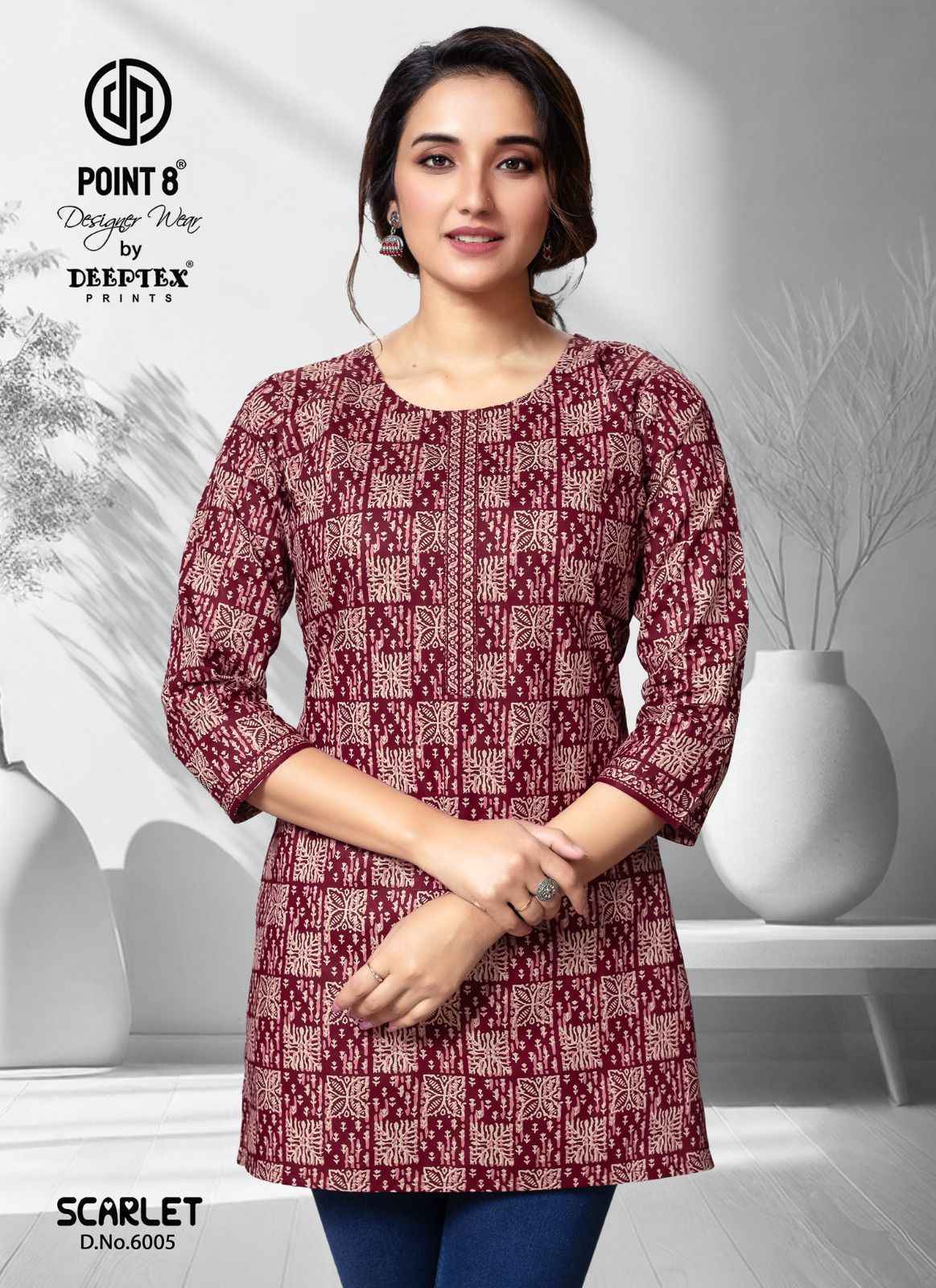 Deeptex Scarlet Vol 6 Short Cotton Tops  Wholesale Price ( 10 Pcs Catalog )