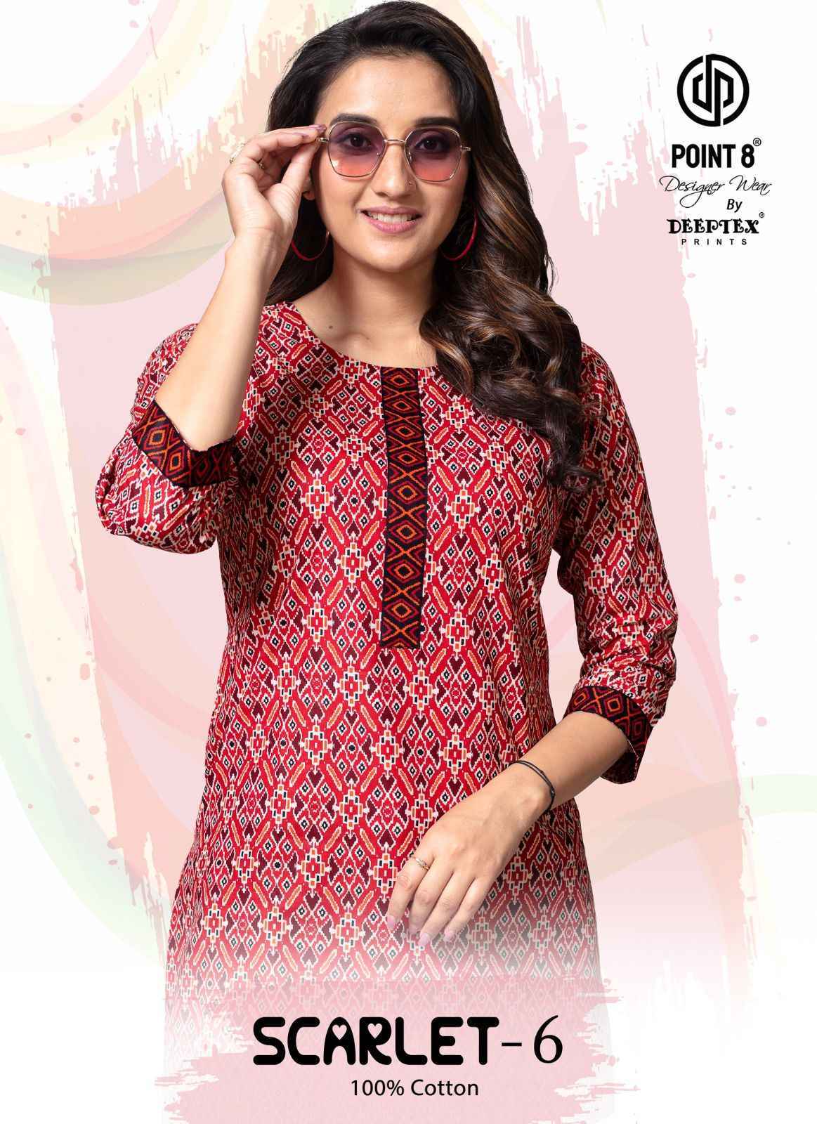 Deeptex Scarlet Vol 6 Short Cotton Tops  Wholesale Price ( 10 Pcs Catalog )